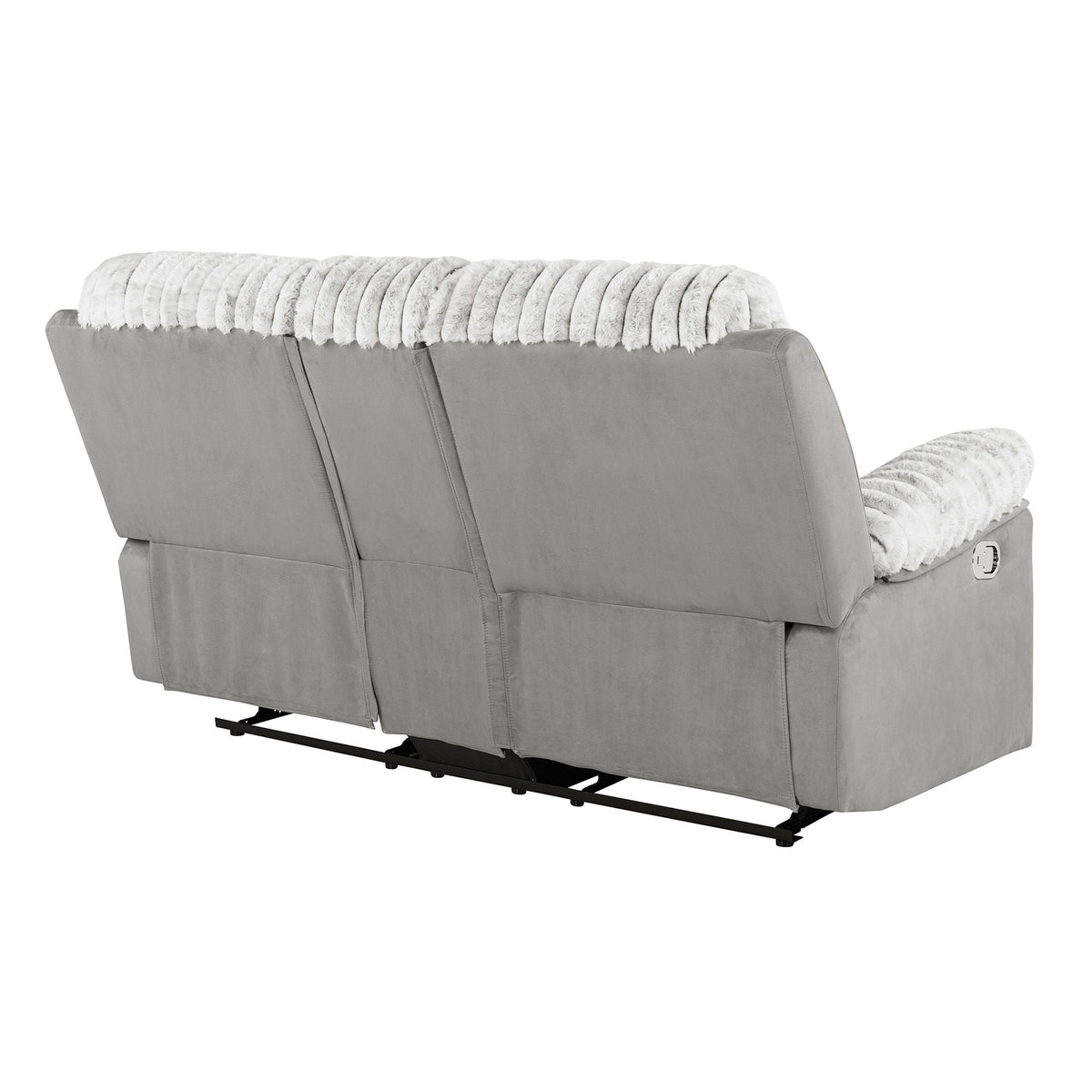 Manual Reclining Loveseat with Console - Dark Brown or Gray