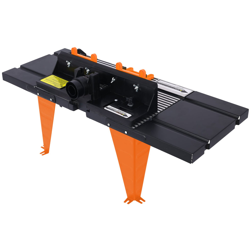 Electric Benchtop Router Table with Aluminum Alloy Construction - Black+Orange