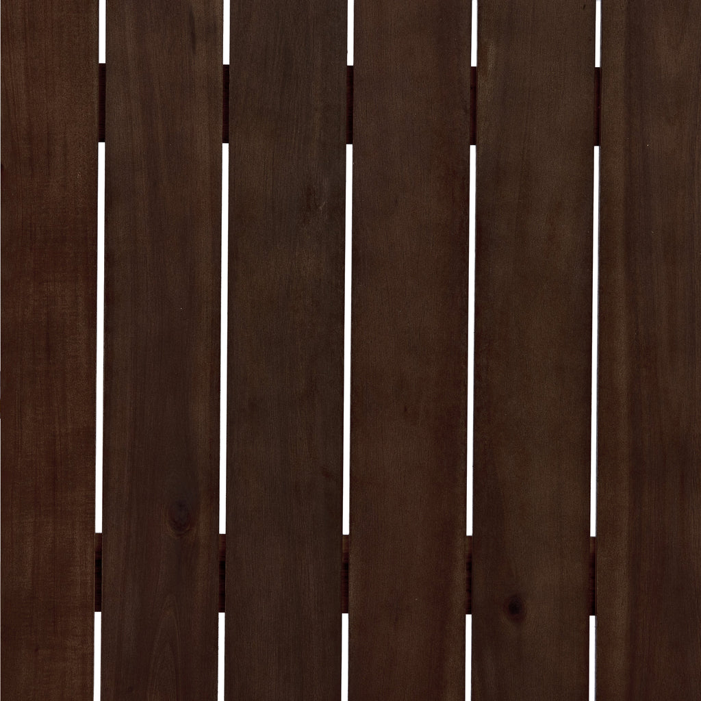 Rectangular Acacia Outdoor Dining Table with Slatted Top - Natural Wood