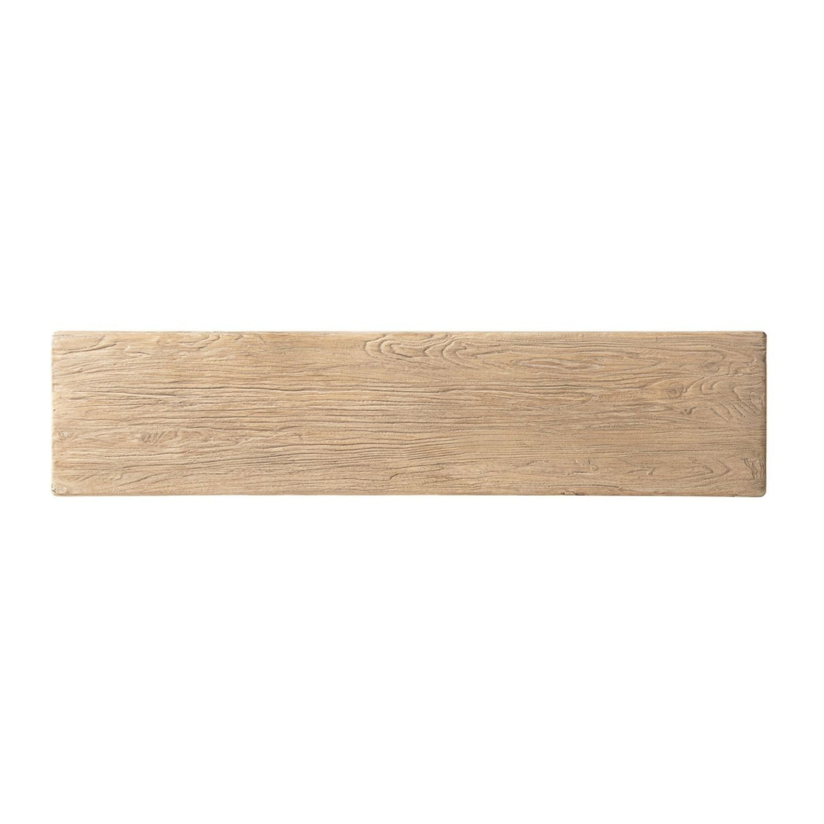 Trestle Coffee Table with Solid Reclaimed Elm Construction - Dark or Light Brown