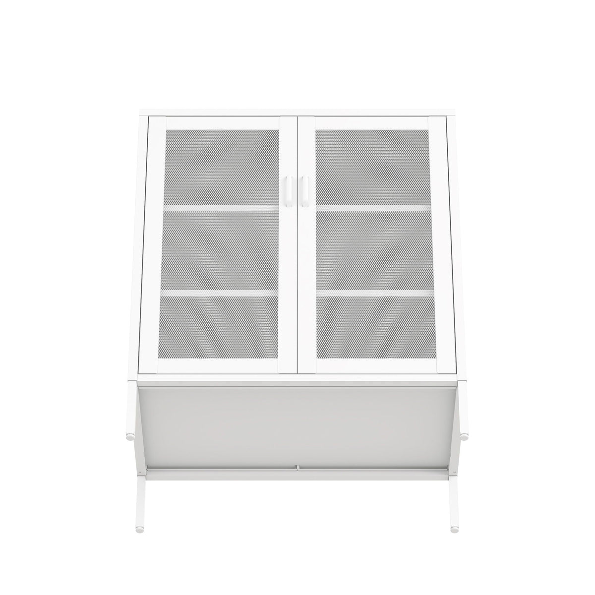 Metal Accent Cabinet with Adjustable Shelves - Black, Green, or White