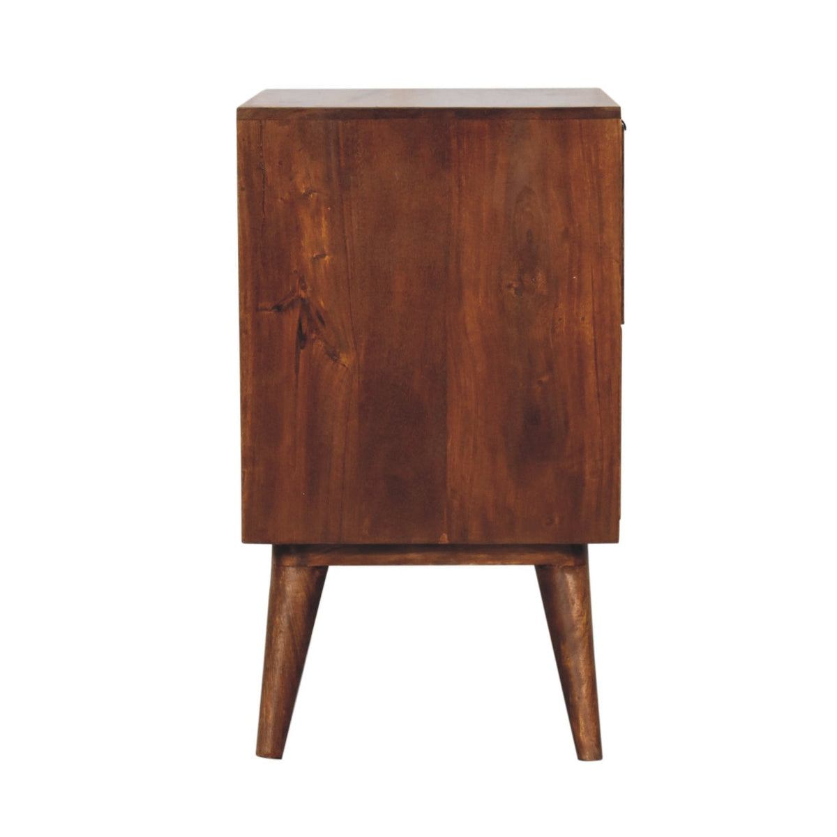 Solid Wood Quad Nightstand with 2 Drawers - Warm Finish