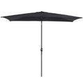 Rectangular Patio Umbrella with Crank Tilt - UV-Resistant Canopy
