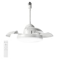 Bulb-Type Small Ceiling Fan with Retractable Blades and Remote Control