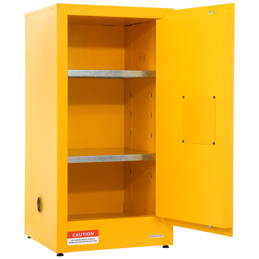 Galvanized Steel Flammable Storage Cabinet with Adjustable Shelves - Steel