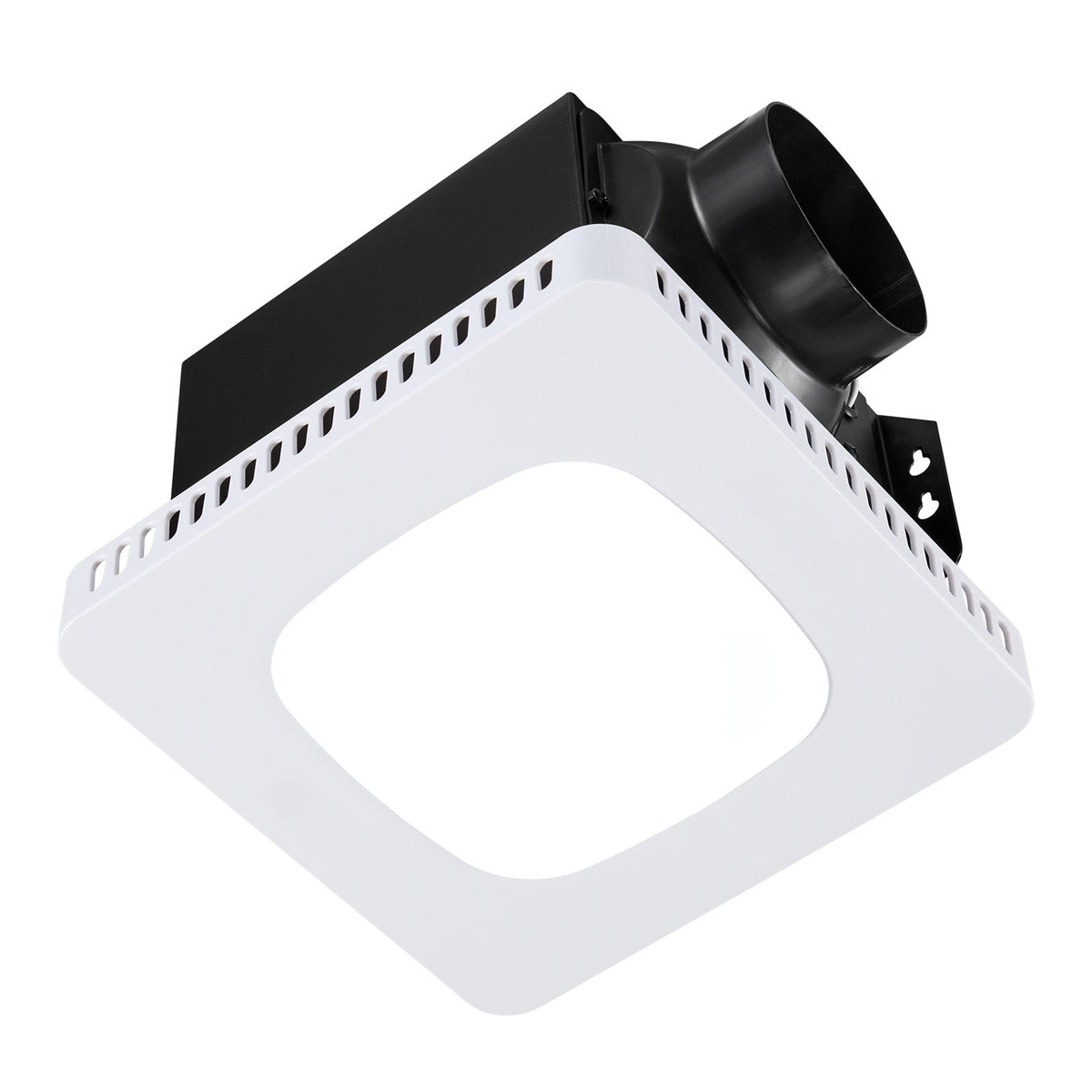 Bathroom Exhaust Fan with Adjustable LED Light - White