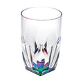 Rainbow Diamond Acrylic Glasses Drinking Set of 4 with Shatterproof Construction - Clear
