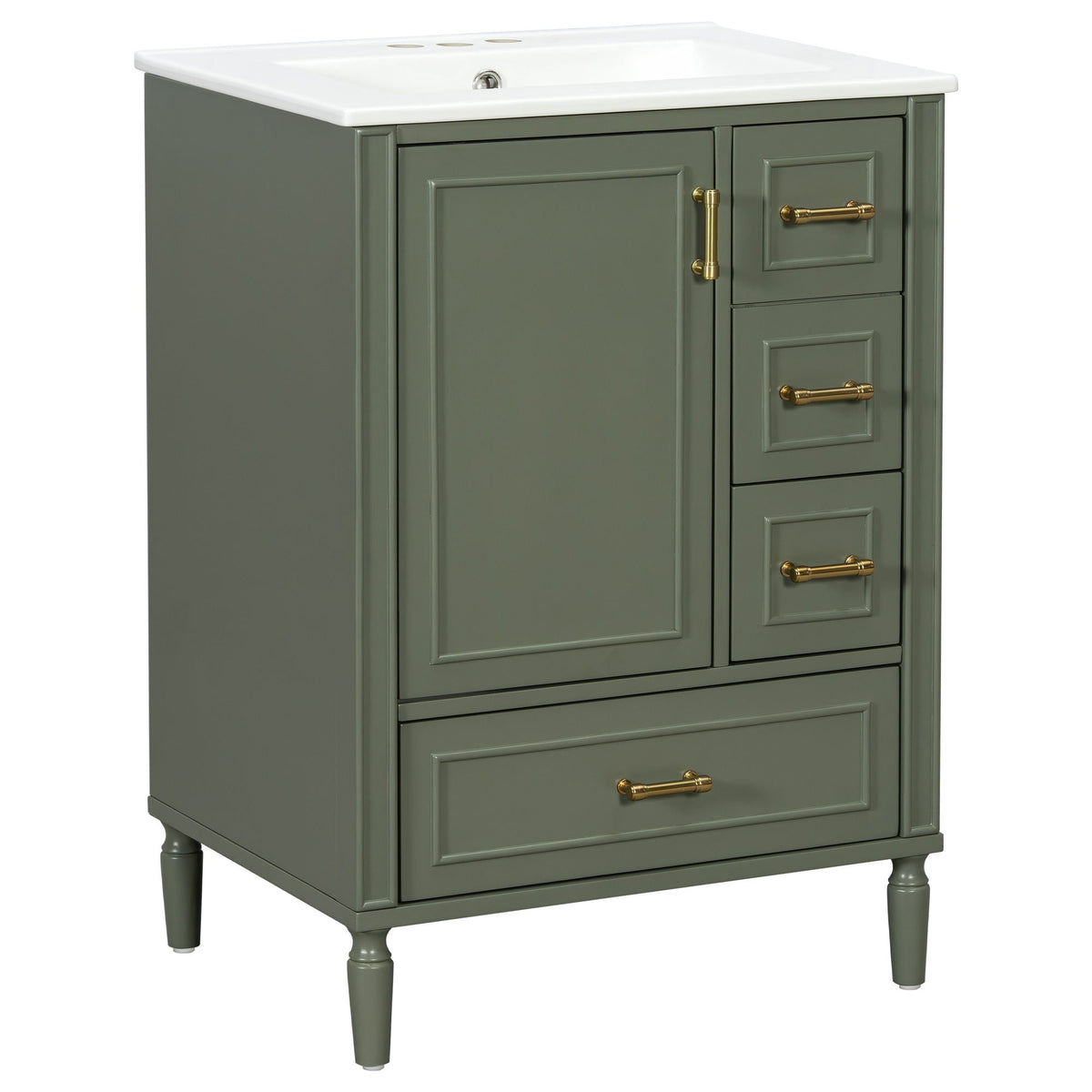Traditional Bathroom Vanity Set with Soft Close Doors - Multiple Colors