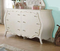 Edalene White Dresser with Six Drawers - White