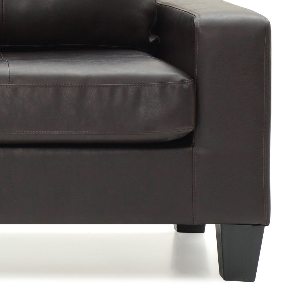 Modular Faux Leather Sofa with Modern Design - White, Black, Dark Brown, Red