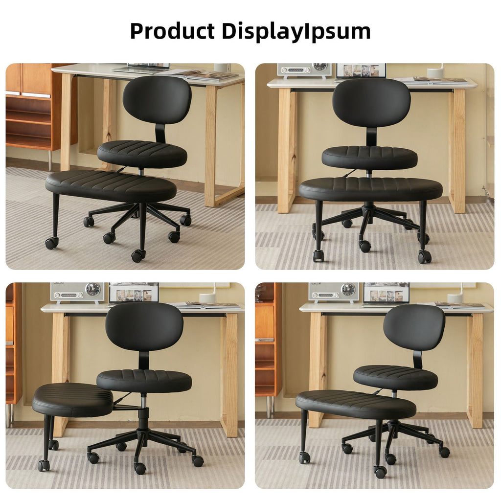 Ergonomic Cross Legged Office Chair with Back Support - Multiple Colors