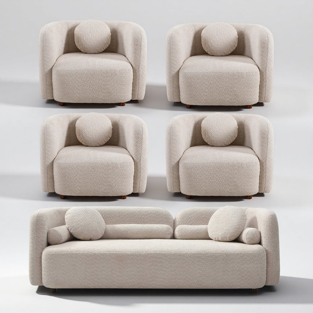 Granular Velvet Luxury Modern Couch for Living Room