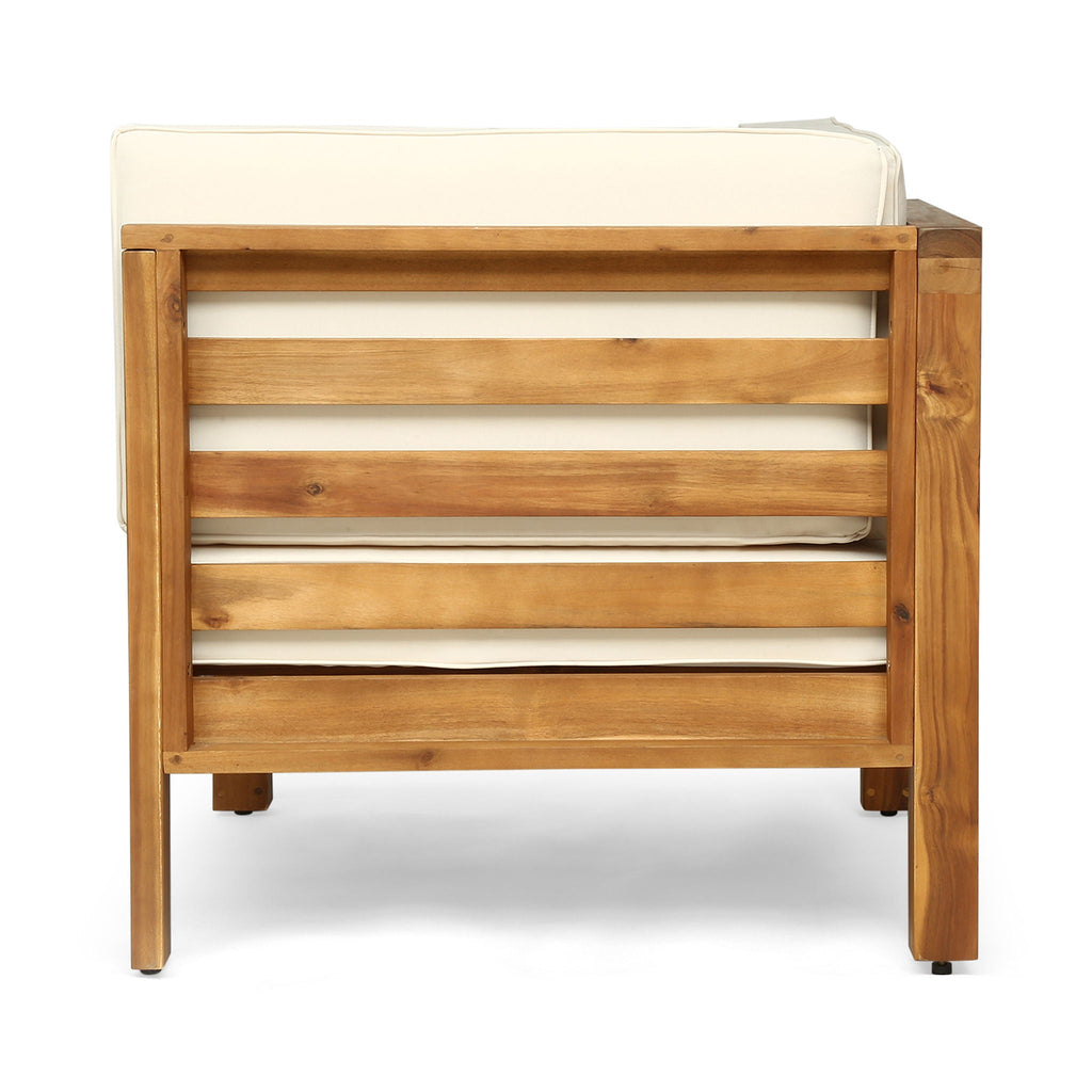 Oana 3 Piece Loveseat Set with Coffee Table - Acacia Wood Outdoor Seating