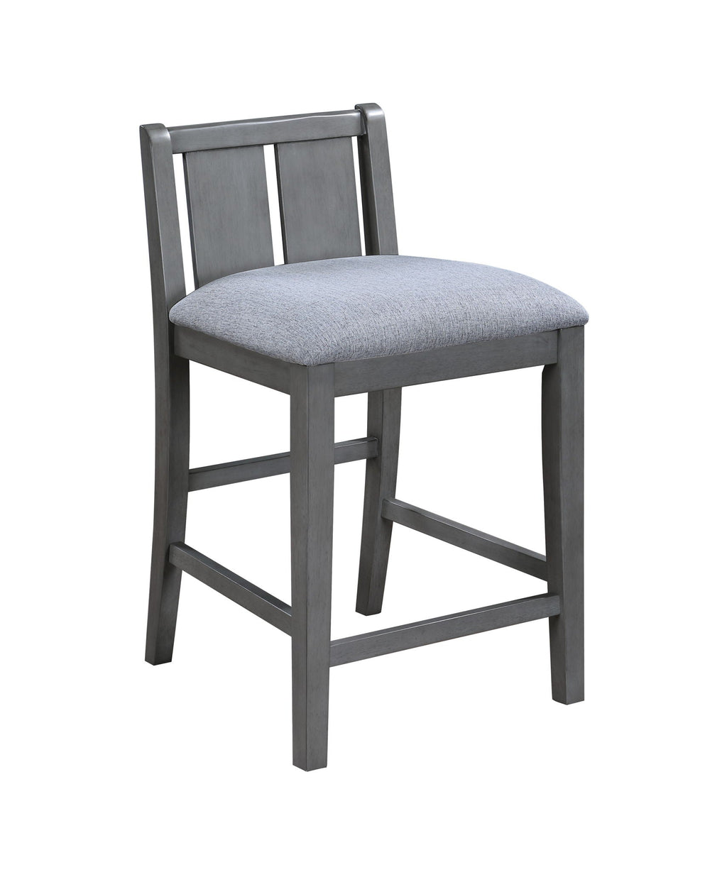 3 Piece Counter Height Dining Set with Storage Shelves - Gray or White