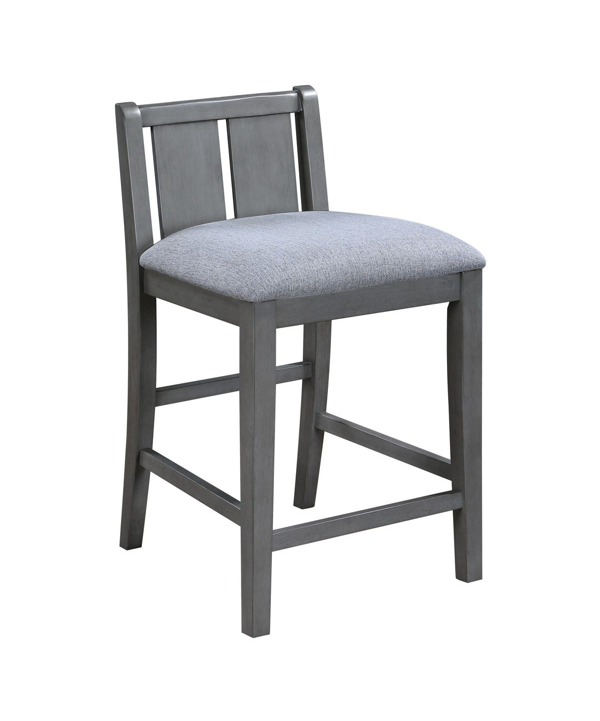 3 Piece Counter Height Dining Set with Storage Shelves - Gray or White