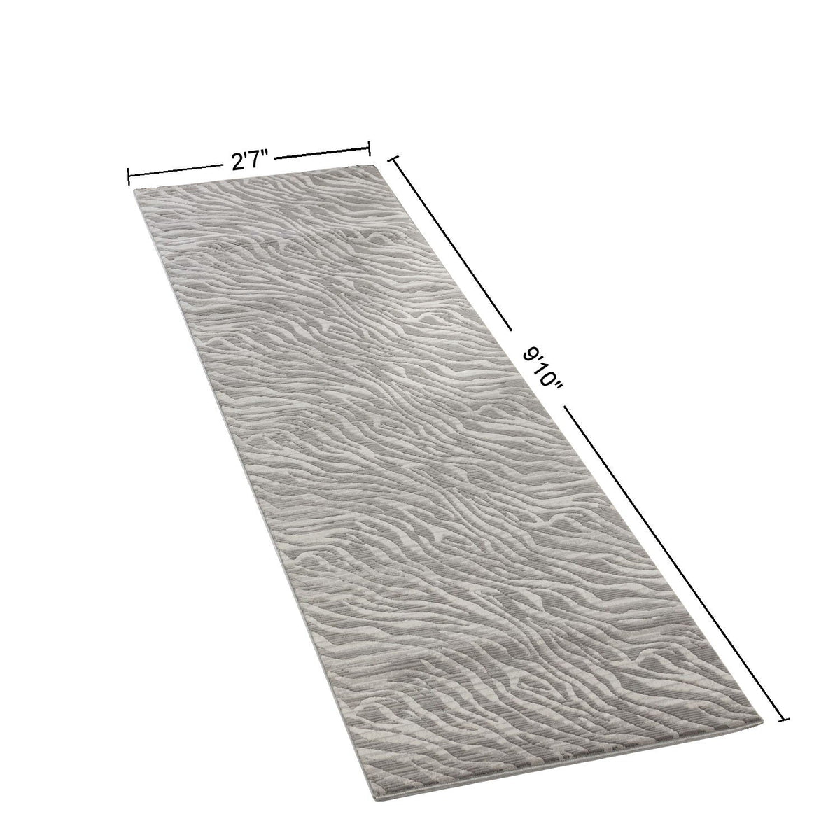 Geometric 3D Effect Area Rug with Ultra-Soft Fibers - Gray