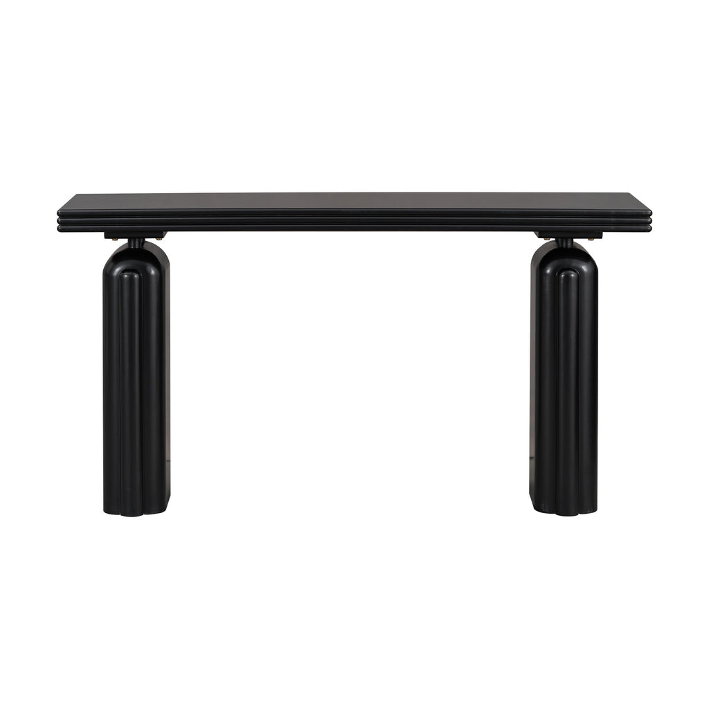 Chic Acacia Veneer Console Table with Elegant Design – Black or Beige