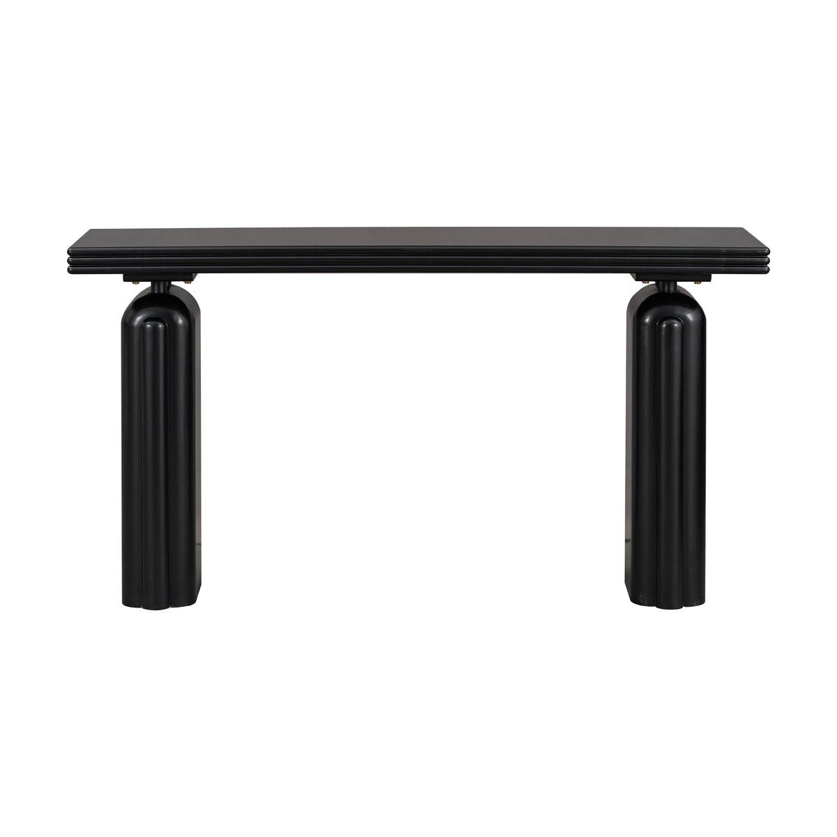 Chic Acacia Veneer Console Table with Elegant Design – Black or Beige