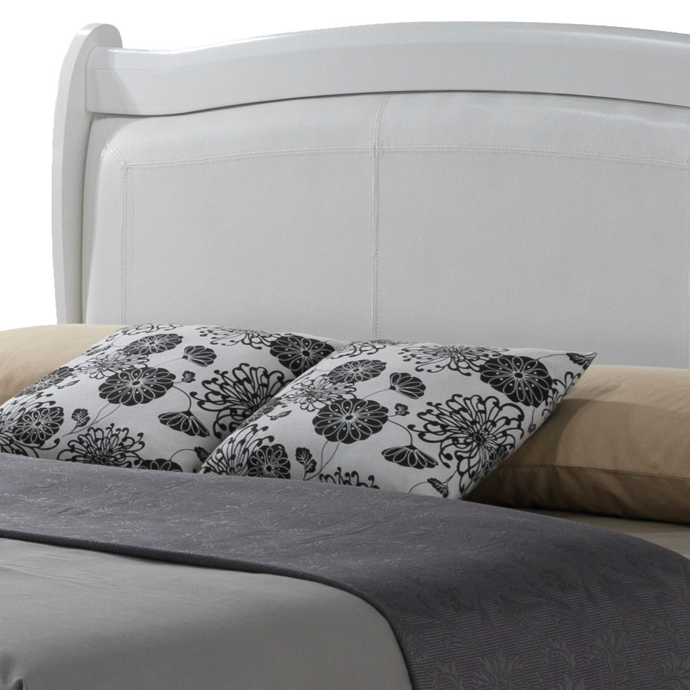Elegantly Crafted Panel Sleigh Bed with Upholstered Panels - Multiple Colors
