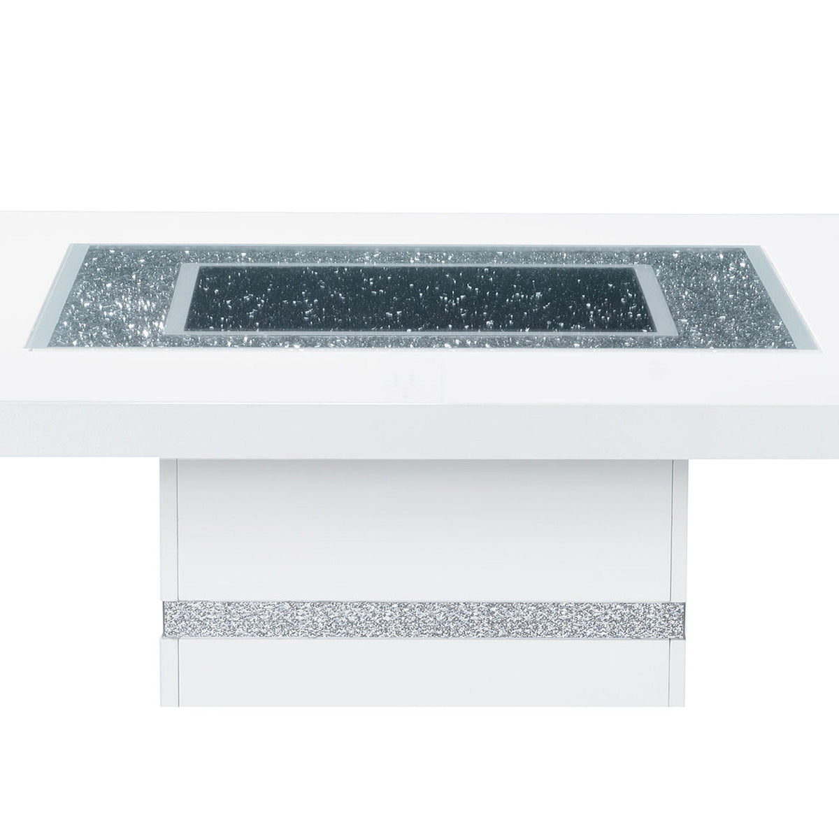 Ariya Bar Table with Glass Inlay - Dark Gray or White