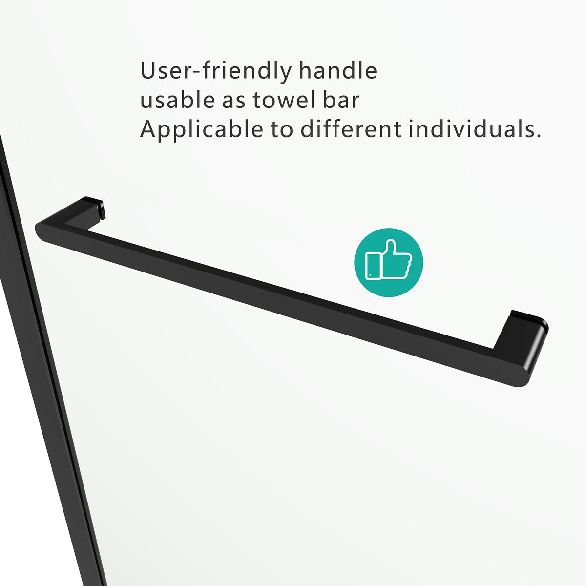 Frameless Sliding Shower Door with 8mm Tempered Glass - Matte