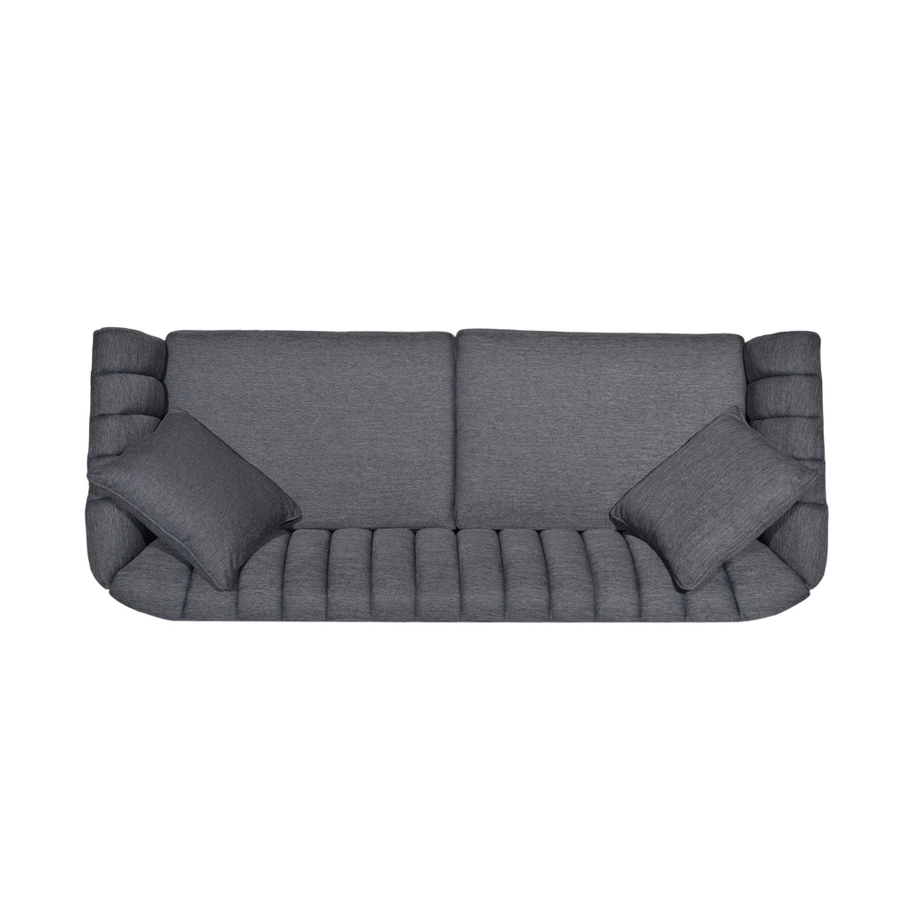 Contemporary 3 Seater Sofa with Button Tufted Accents - Dark Green or Beige