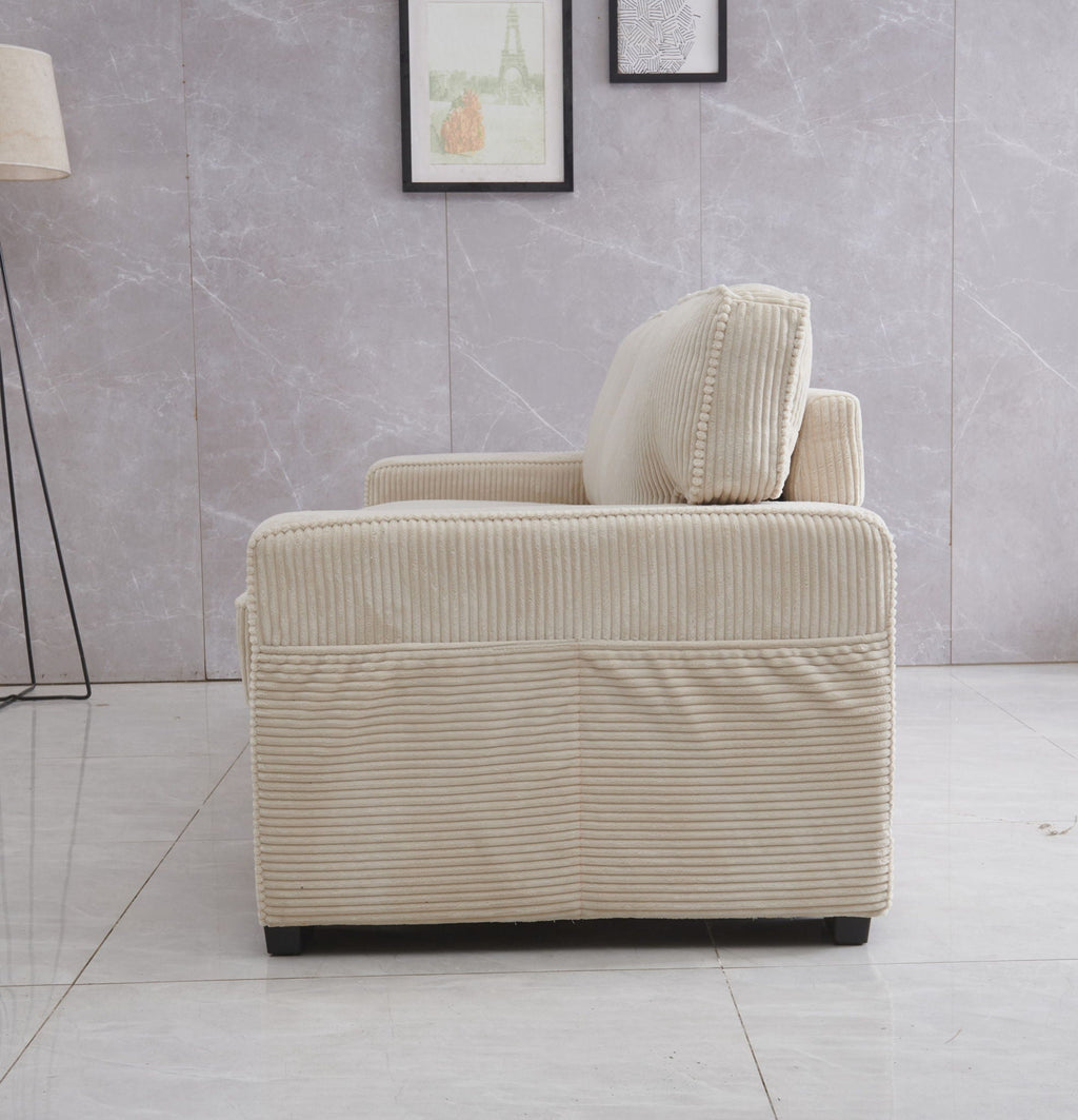 Exceptional Comfort Loveseat with Adjustable Headrests - Beige or Dark Gray