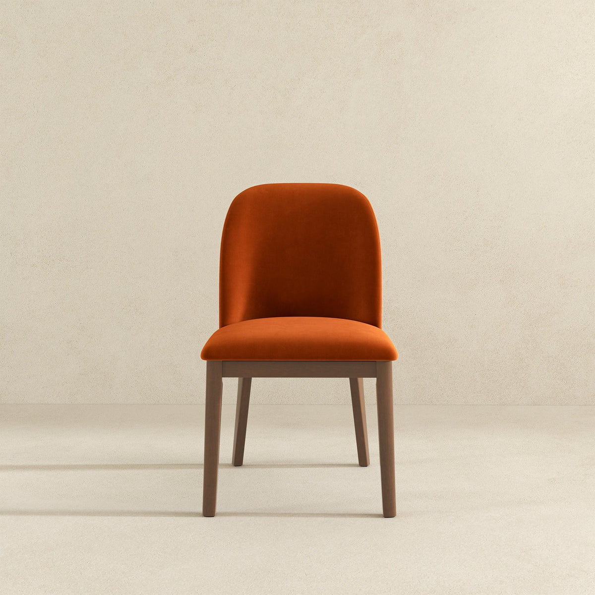 Comfort Dining Chair Set of 2 with Solid Wood Legs - Beige, Orange, Blue, Green