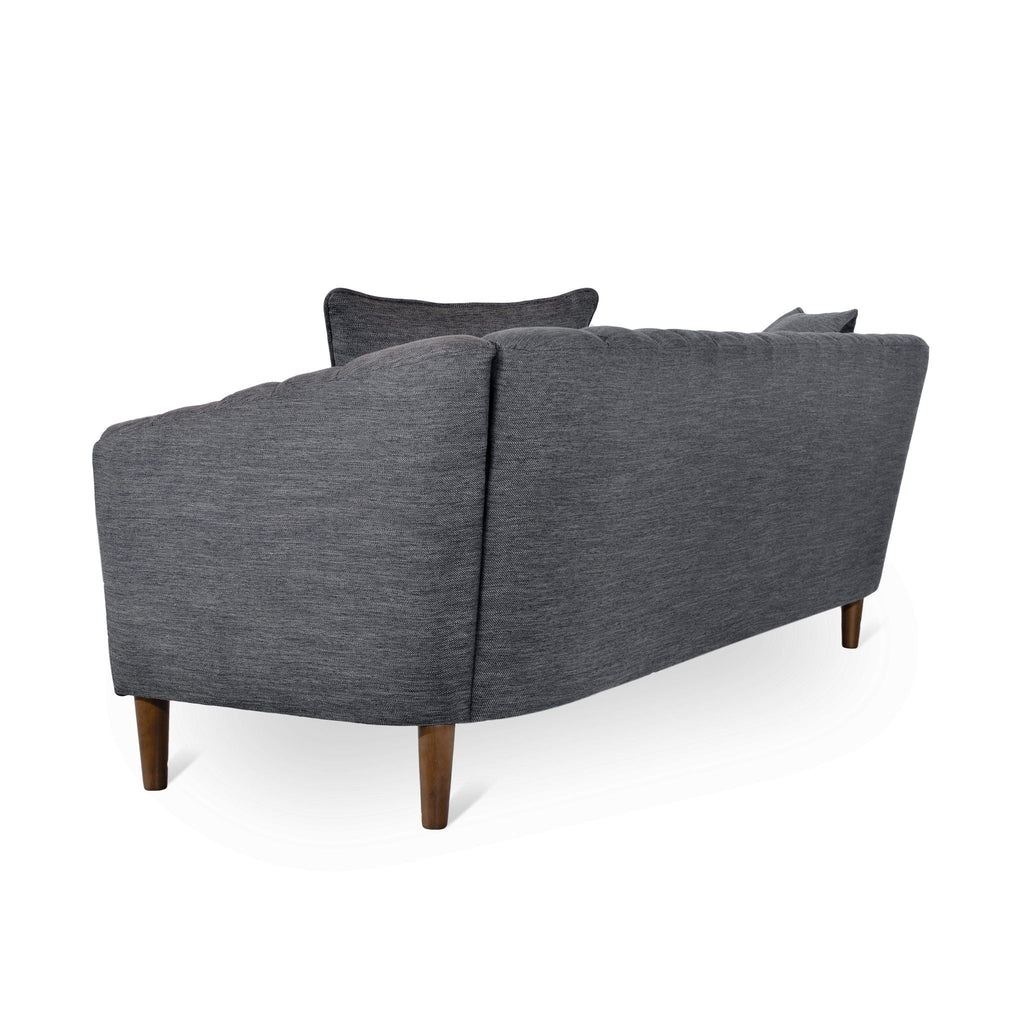 Contemporary 3 Seater Sofa with Button Tufted Accents - Dark Green or Beige