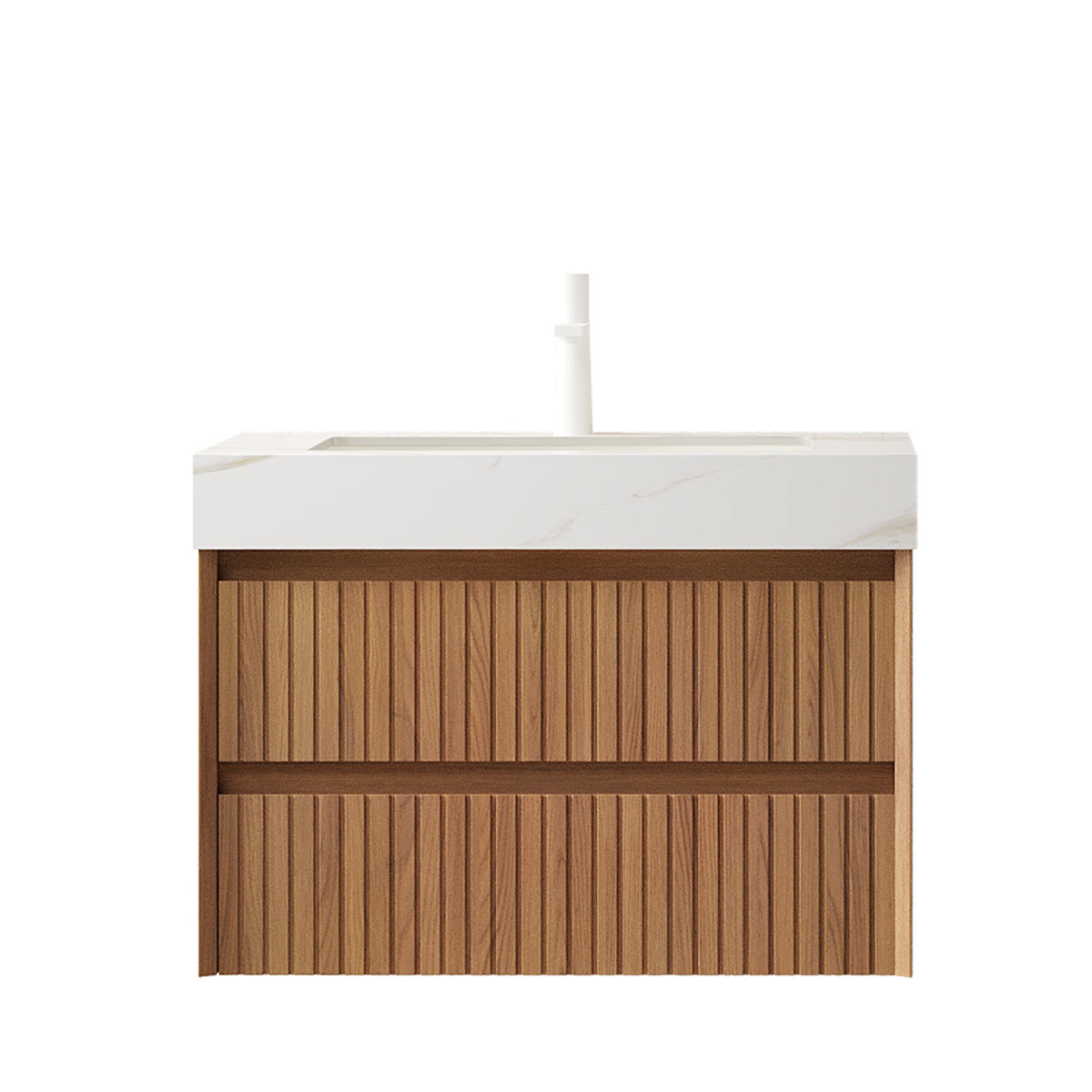 Tilley 30" Bathroom Vanity & Sink with Sintered Stone - Calacatta