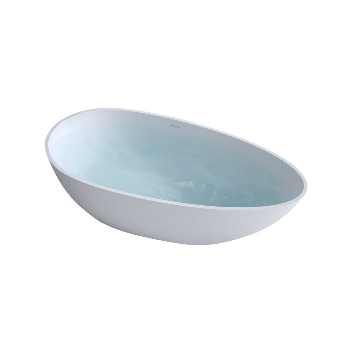 59'' Solid Surface Matte Freestanding Bathtub