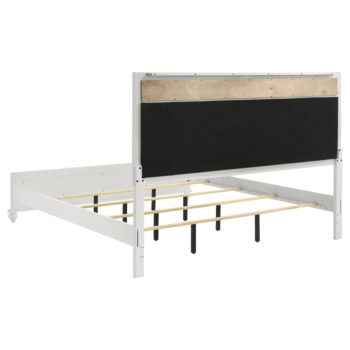 Barzini Wood Eastern King Panel Bed White