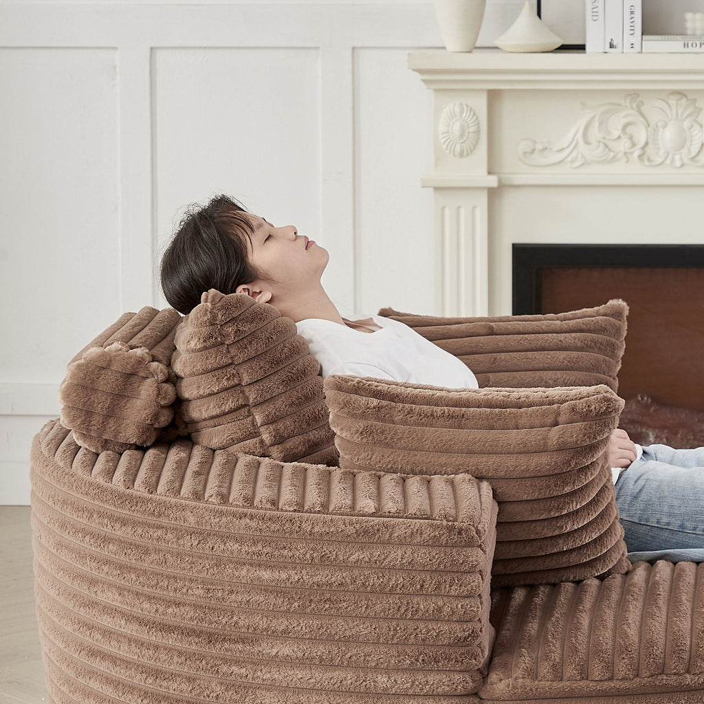Swivel Sleeper Chair with Supportive Pillow and 360° Base - Multiple Colors