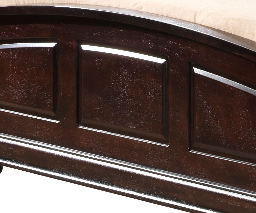 Elegantly Crafted Panel Sleigh Bed with Upholstered Panels - Multiple Colors