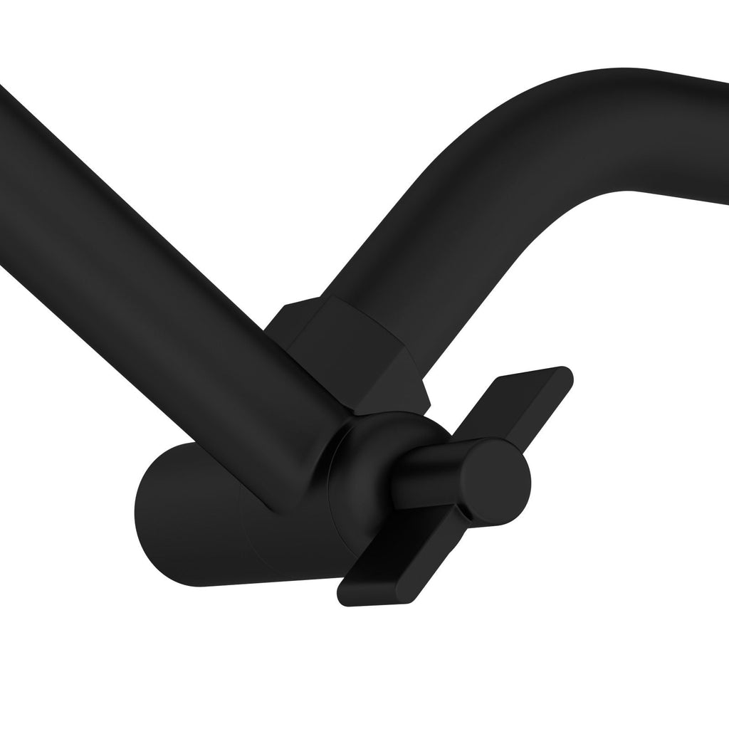 Stainless Steel Shower Arm Extension with 360° Rotation - Black or Pearl Silver