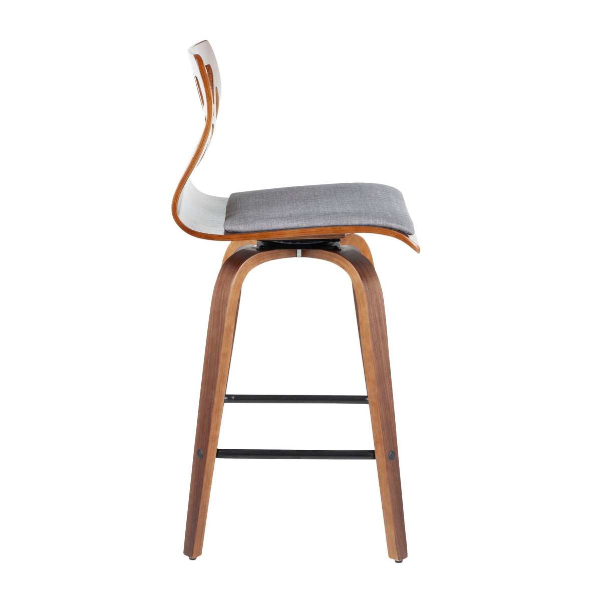 Mid-Century Modern Counter Stool Set with Swivel - Gray or Light Blue