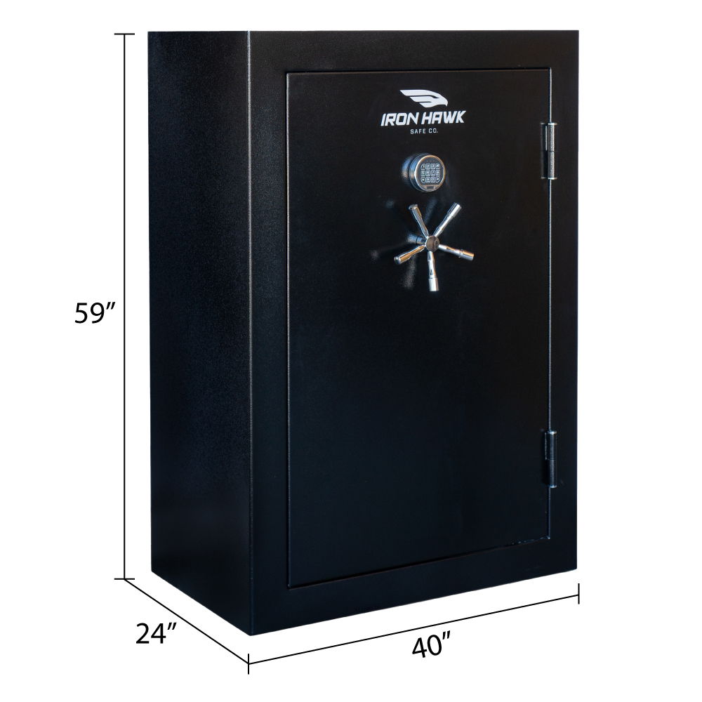 Black Gun Safe with Digital Keypad and Adjustable Shelving