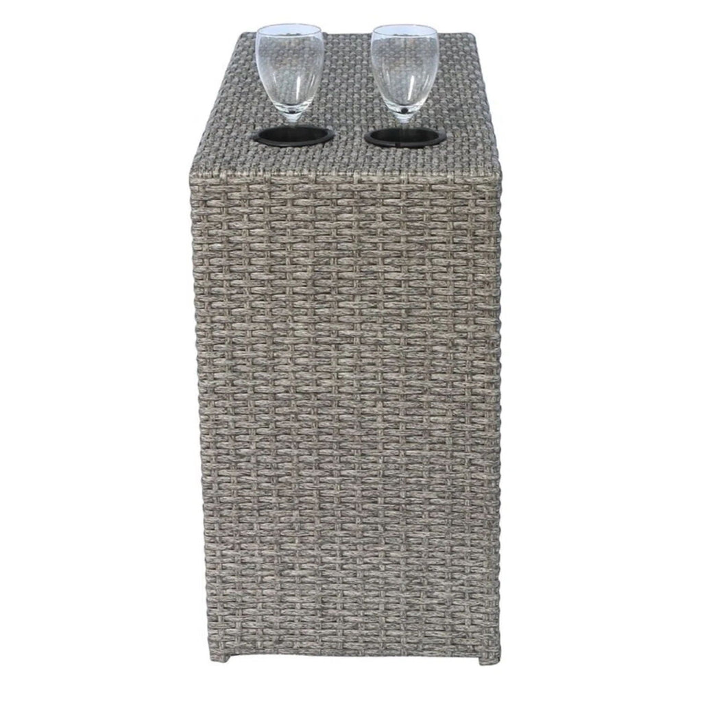 Modular Wicker Patio Seating Group with Cushions - Gray or Dark Brown