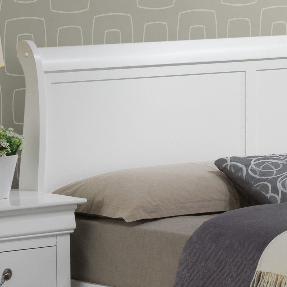 Upholstered Panel Sleigh Storage Bed with Dove Tail Drawers - Multiple Colors