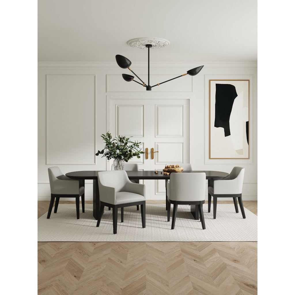Gansevoort Dining Armchair with Vegan Upholstery - Gray or Dark Gray