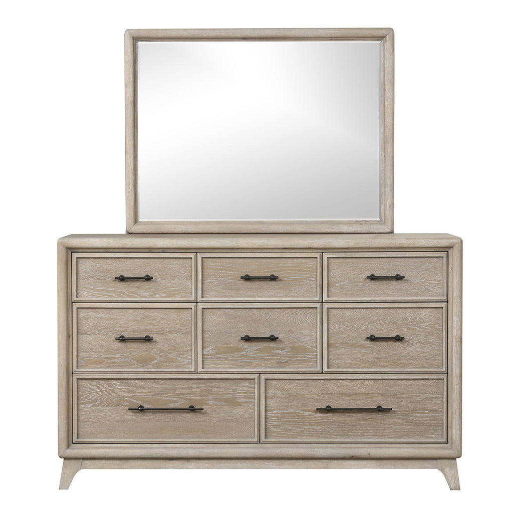 Oak 8 Drawer Dresser with Ample Storage - Oak