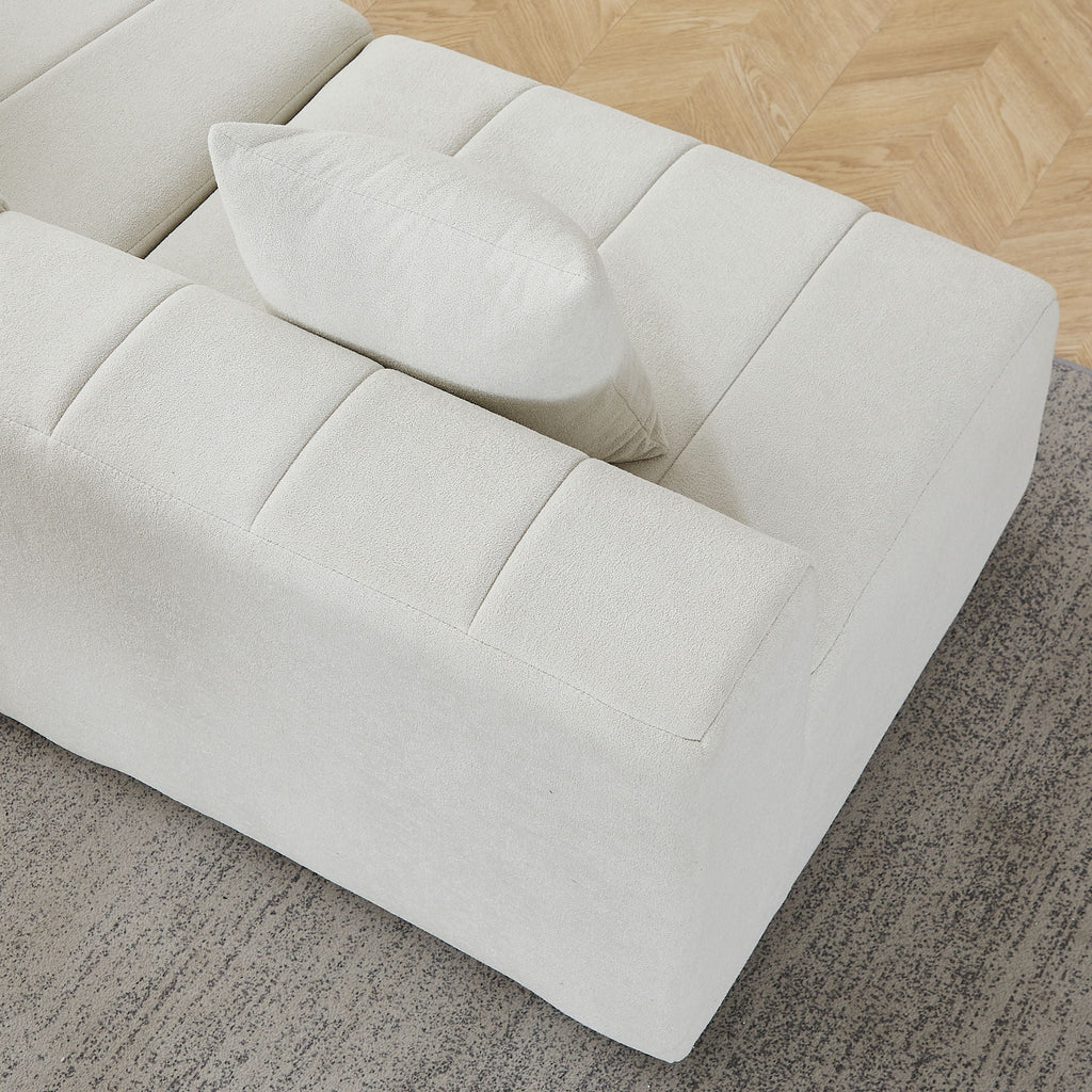 Modular Sectional Sofa with 2 Pillows – Symmetrical Design