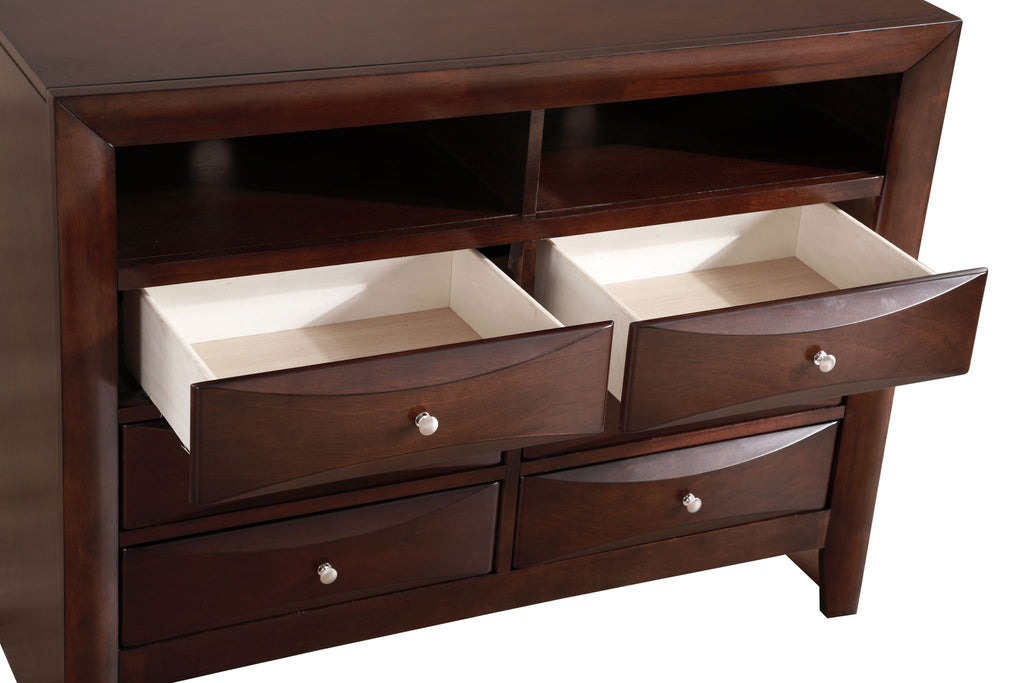 Media Chest with Modern Beveled Drawer Fronts - Multiple Colors