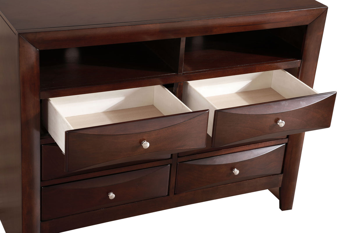 Media Chest with Modern Beveled Drawer Fronts - Multiple Colors