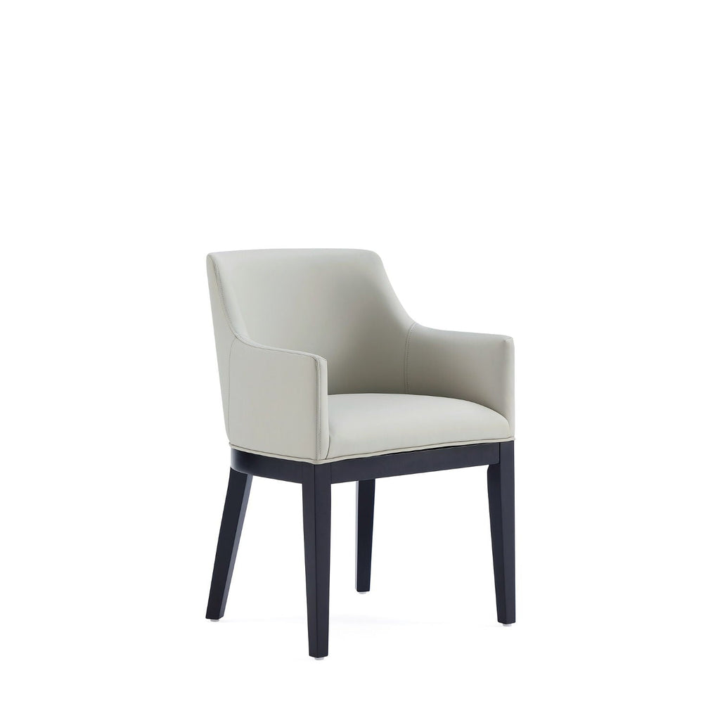 Gansevoort Dining Armchair with Vegan Upholstery - Gray or Dark Gray