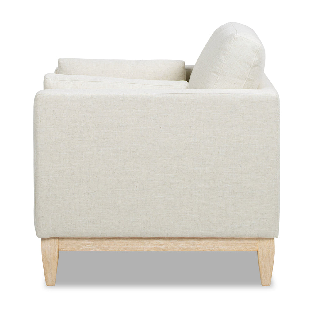 Modern Farmhouse Arm Chair with Removable Cushions - Flax
