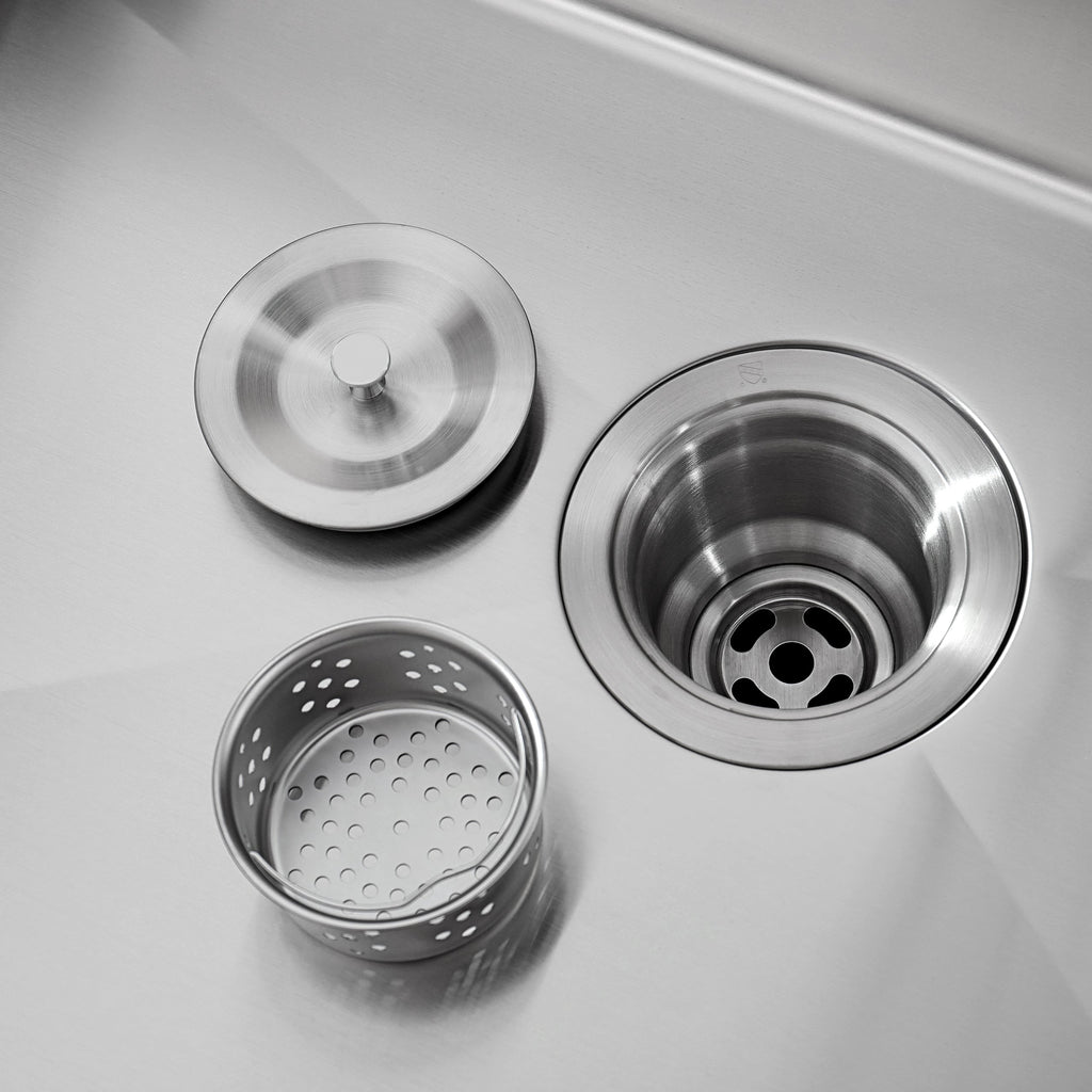 Stainless Steel Kitchen Sink with Overmount Installation - Brushed Finish
