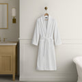 One Size Luxury Bath Robe with Soft Cotton - White