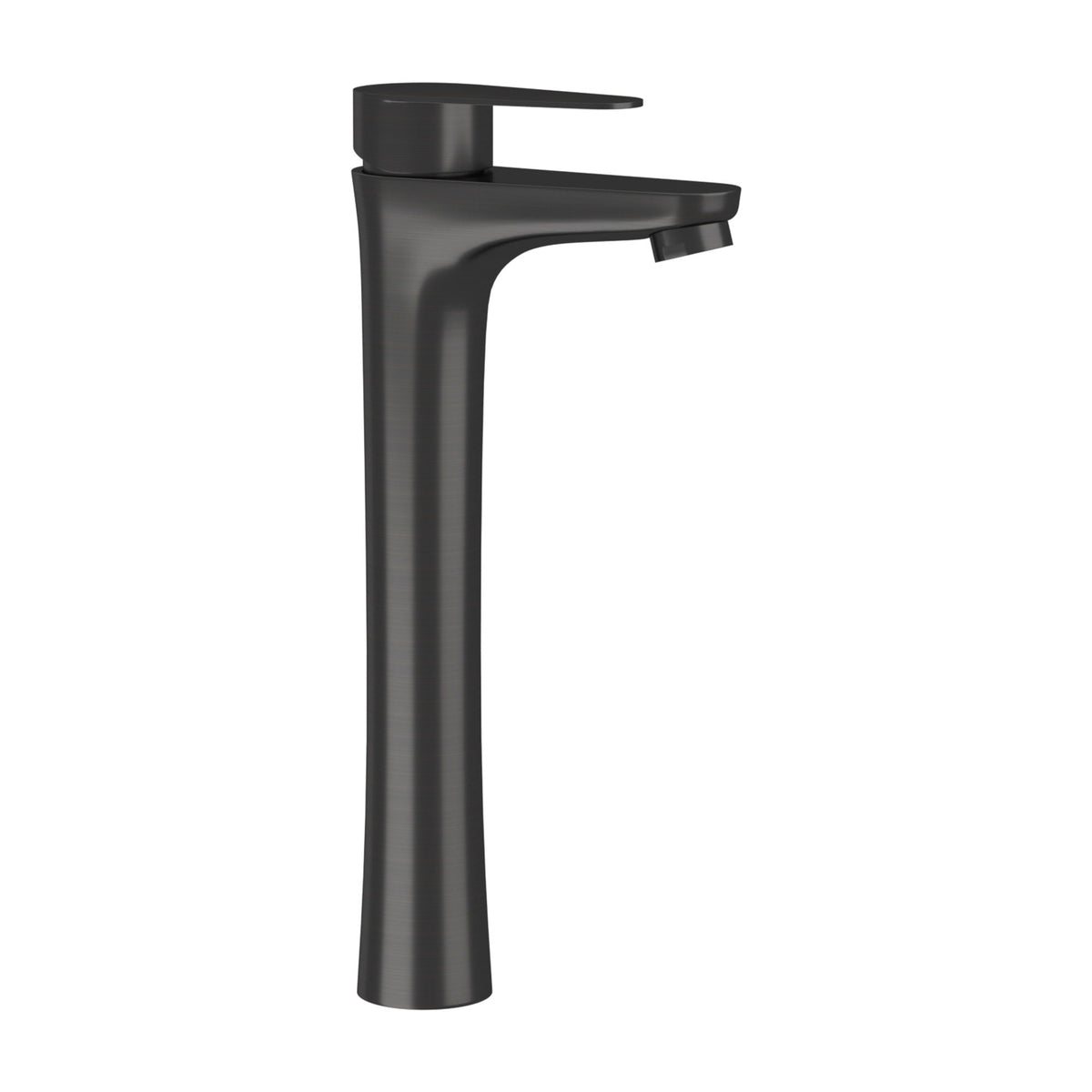 Single Handle Vessel Sink Faucet with Tall Spout - Gray or Black