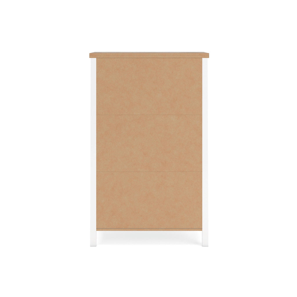 Kerisden - Five Drawer Chest - White / Brown